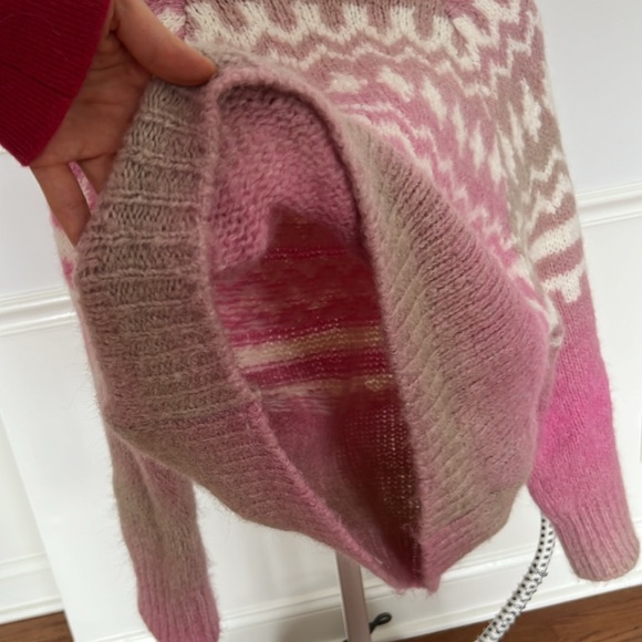 Sandro pink fair isle sweater - Picture 9 of 12